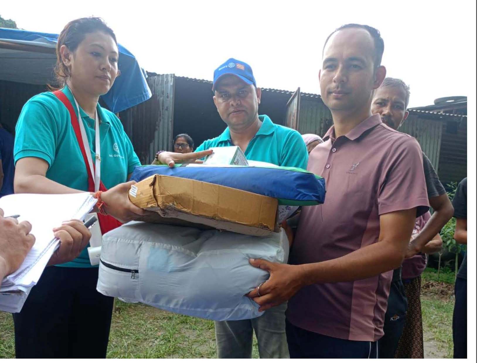 Bhotekoshi-Trishuli Mega Flood (River Tsunami) Relief Materials Distribution at Gajuri Dhading